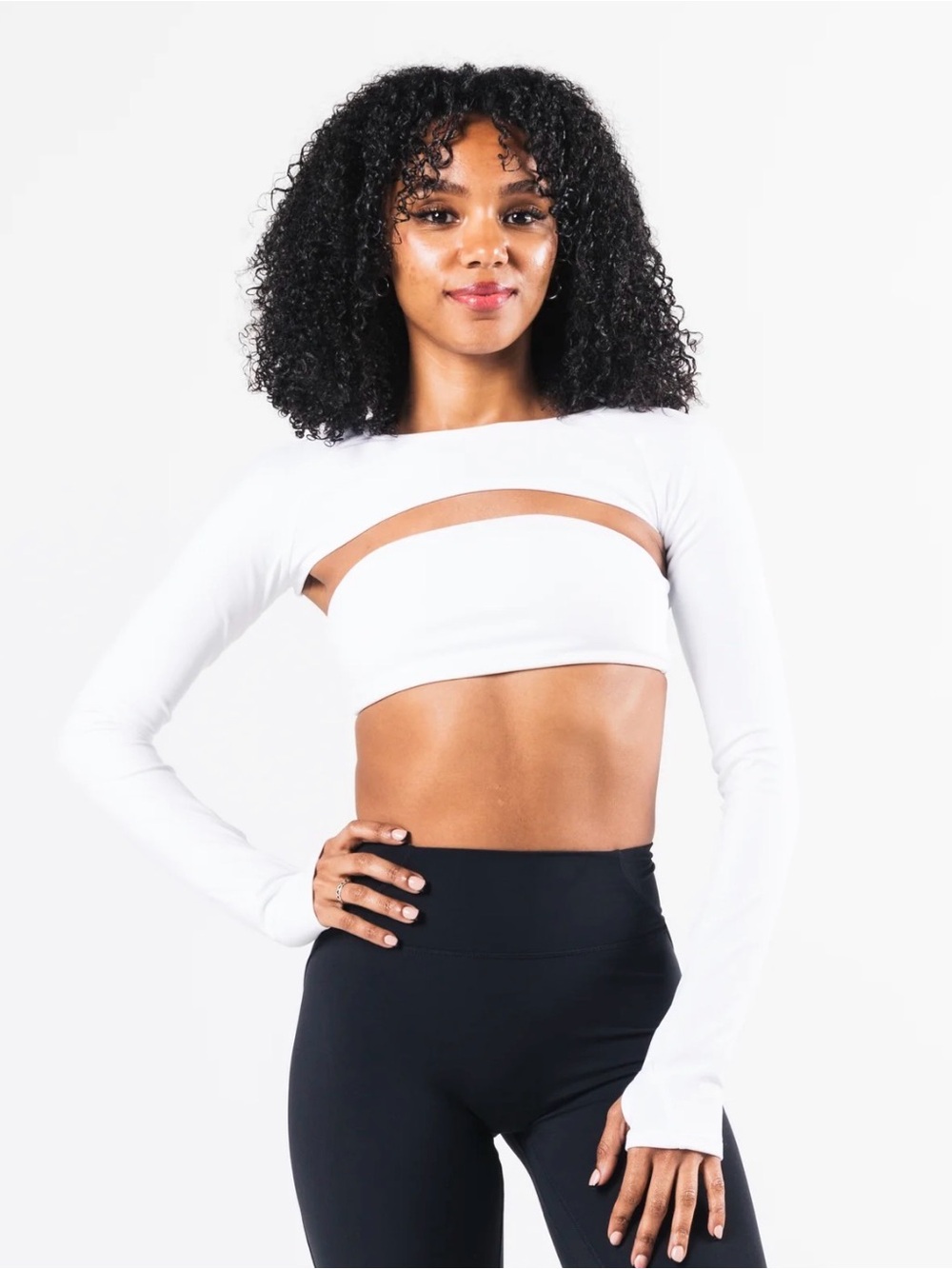 Alphalete white AURA SHRUG